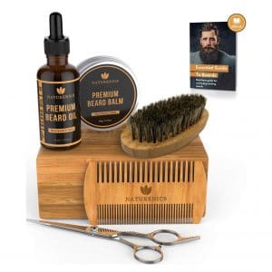 3. Naturenics Premium Beard Grooming Kit with an eBook