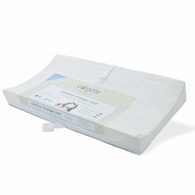 Waterproof Colgate Changing Pad Contour Quilted White Cover, 2-Sided