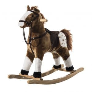 Qaba Kids Rocking Horse Pony Plush Toy