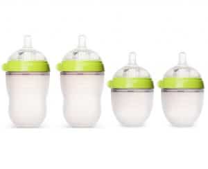 Comotomo Baby Bottles - Green (4 Pack)