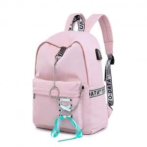 5. SAMAZ Teen Girl School Backpack USB Backpack