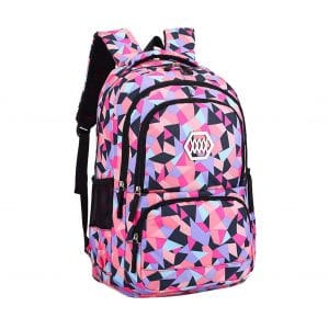 9. Bansusu Geometric Prints Backpack for Girls