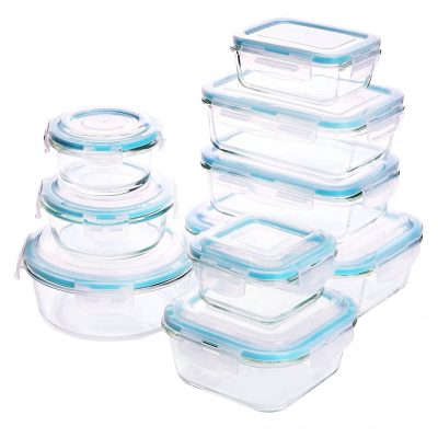  Utopia Kitchens 3 Piece Glass Foods Storage Containers Set