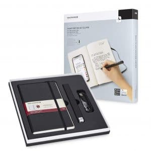 Moleskine Ruled Smart Notebook with Ellipse Writing Set Pen and Moleskine Notes App