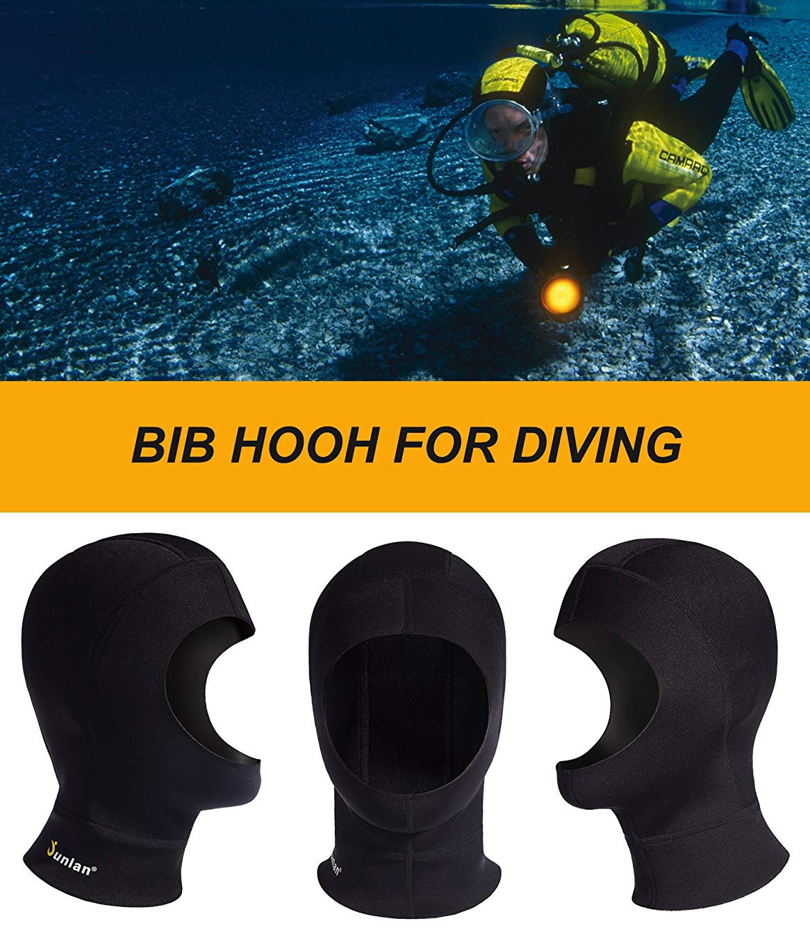 1mm Neoprene Warm Scuba Snorkeling Wetsuit Hood Cap Surf Divers Hat Diving Hood