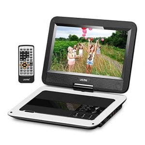 UEME Portable 10.1 Inch DVD CD player with Remote Control, (White)