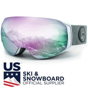 Frameless Snowboard Snowmobile Pro Ski Goggles Mens Womens Anti Fog Dual Lens