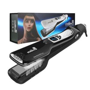 MKBOO Steam Hair Straightener with a Removable Teeth Comb and Auto Temperature Lock