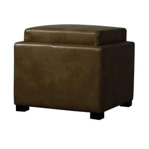 New Pacific Direct 113042B-013 Leather Storage Ottoman Furniture