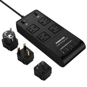 POWERADD Surge Protector- 4 Outlets, 4 USB Ports and 6ft Heavy Cord