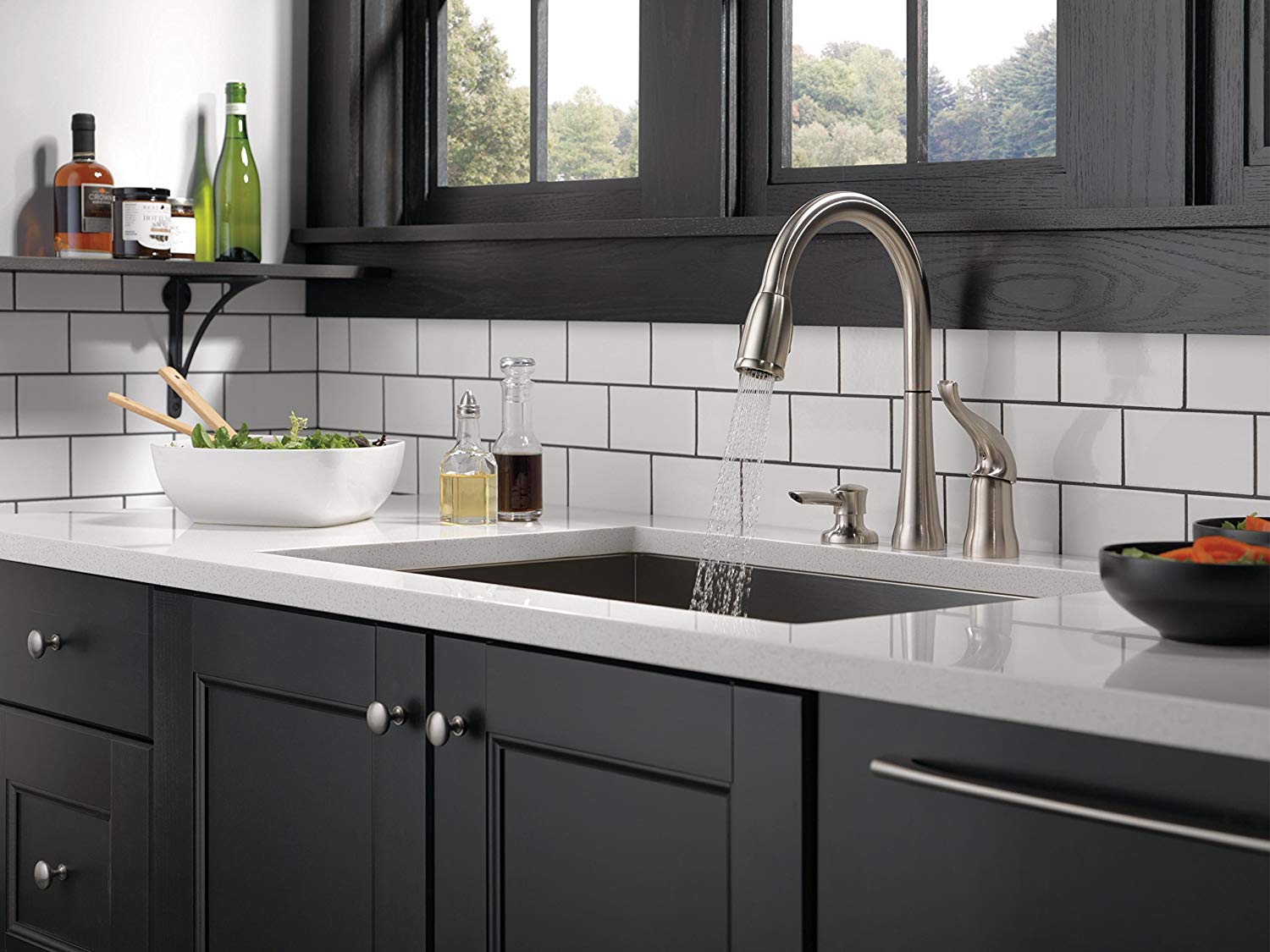 all metal kitchen sink faucet