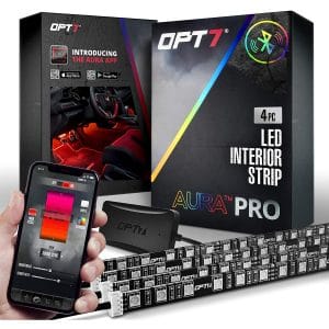 Opt7 4pc Bluetooth Smart-Color LED Interior Lighting Kit