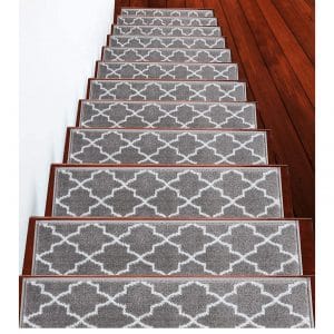 SUSSEXHOME Stair Treads Trellisville Soft Vibrant and cozy Collection Contemporary Carpet Stair Treads, 9" x 28"