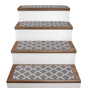 House, Home and More Skid-Resistant Set of 15 Carpet Stair Treads- 8 Inches X 26 Inches