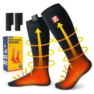 DOACE Electric Heated Socks - 3000mAh Rechargeable Batteries