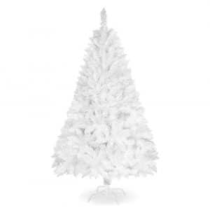 Sibosen 6FT Premium Artificial White Christmas Tree 6Ft with Folding Base