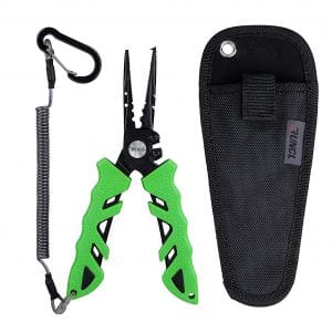 RUNCL Fishing Plier Needle Nose with Hook Remover and Braid Cutter